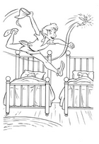 coloriage peter pan essaye d attraper la fee clochette